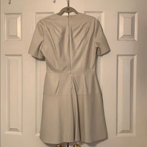 Zara Dresses - Faux Leather Cream Stitched Cream Dress Zara Dresses - Faux Leather Cream Stitched Cream Dress
